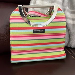Vintage Kate Spade rare color stripe crossbody with top handles y2k